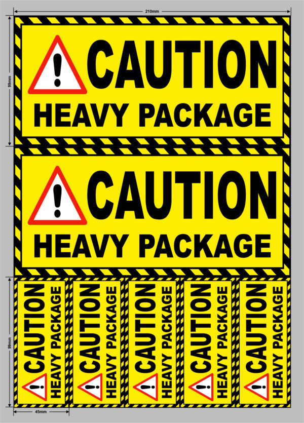 Caution Heavy Package - Vinyl Labels - Image 4