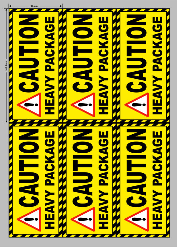 Caution Heavy Package - Vinyl Labels - Image 5