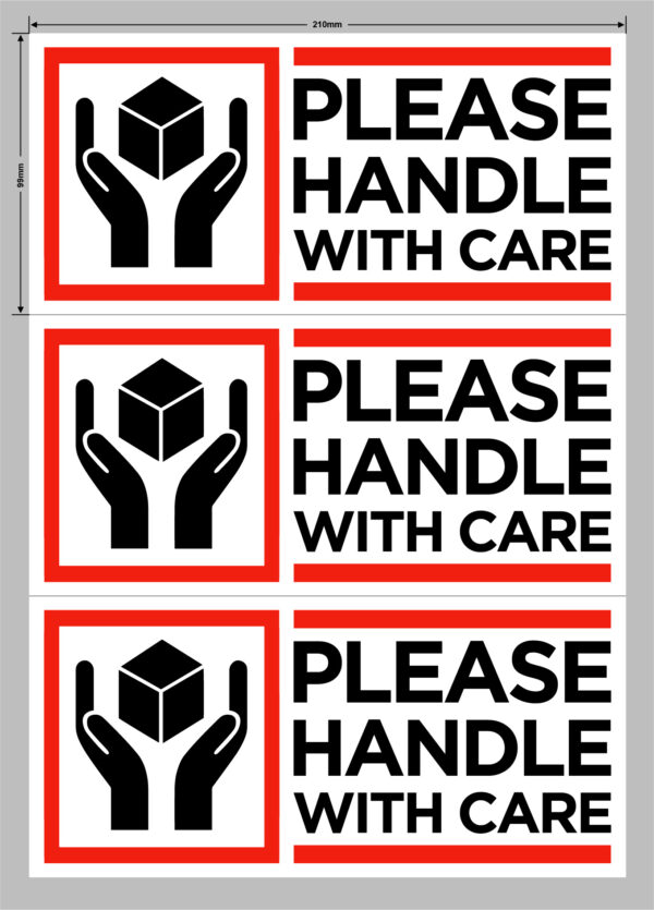Please Handle With Care- Vinyl Labels - Image 3